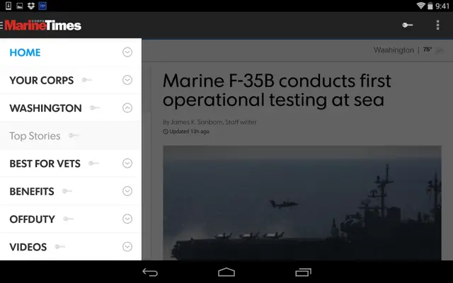 Marine Corps Times android App screenshot 0