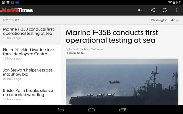 Marine Corps Times android App screenshot 1